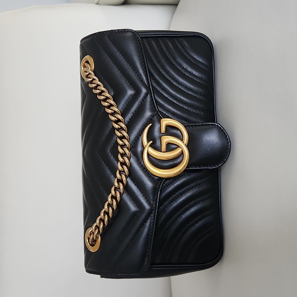 Gucci Handbags - Gucci Marmont GG black Matelasse Bag Crossbody or Shoulder. Clean inside and out